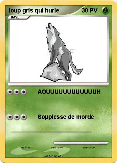 Pokemon loup gris qui hurle
