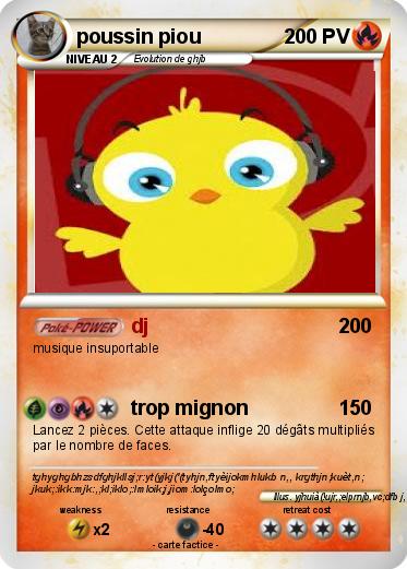 Pokemon poussin piou