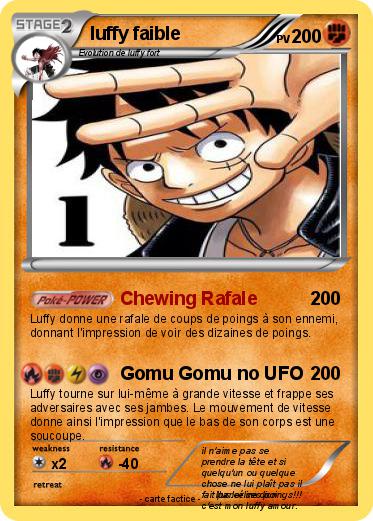 Pokemon luffy faible