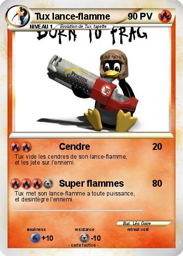 Pokemon Tux lance-flamme
