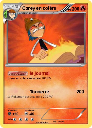 Pokemon Corey en colère