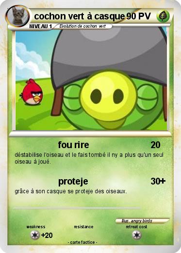 Pokemon cochon vert à casque