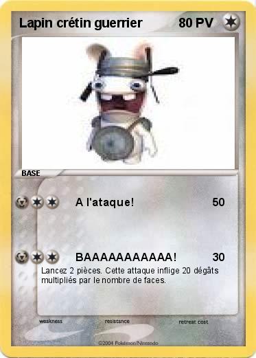 Pokemon Lapin crétin guerrier