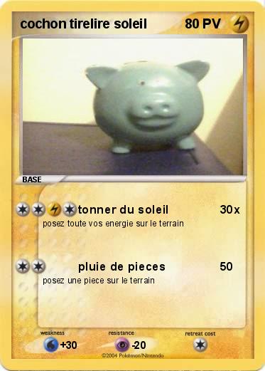 Pokemon cochon tirelire soleil