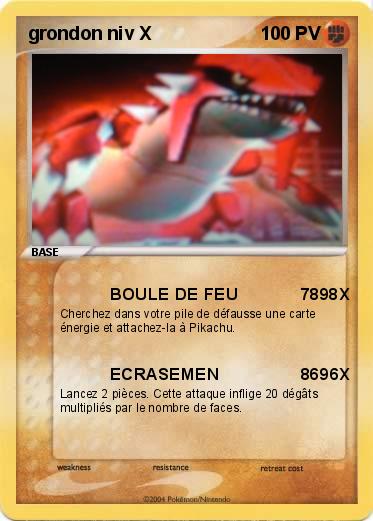 Pokemon grondon niv X