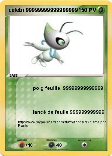 Pokemon celebi 99999999999999999                                          