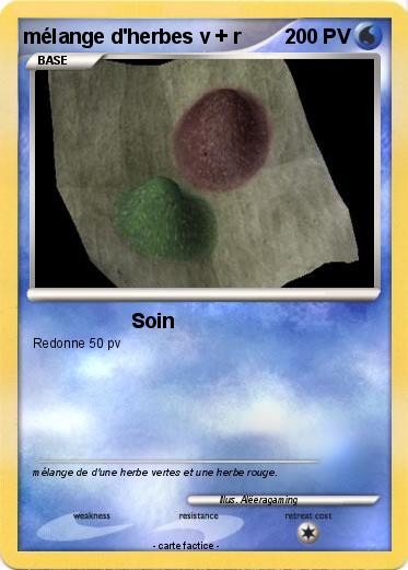 Pokemon mélange d'herbes v + r