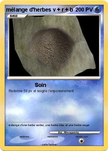 Pokemon mélange d'herbes v + r + b