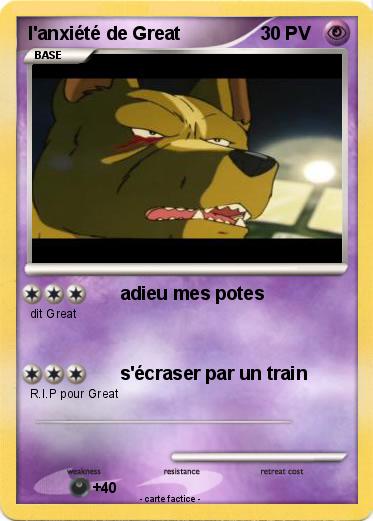 Pokemon l'anxiété de Great