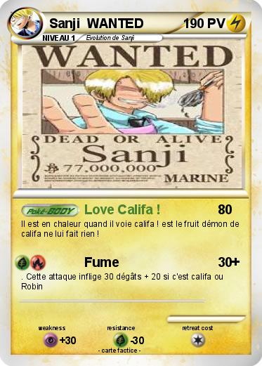 Pokemon Sanji  WANTED