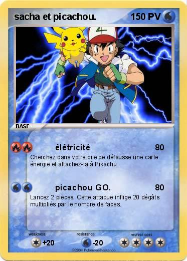 Pokemon sacha et picachou.