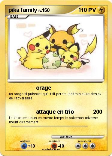 Pokemon pika family