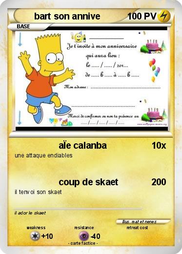 Pokemon bart son annive
