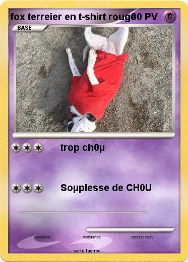 Pokemon fox terreier en t-shirt rouge
