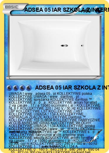 Pokemon ADSEA 05 IAR SZKOŁA Z INTERNATEM 3 IME POLSKA