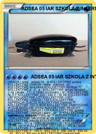 Pokemon ADSEA 05 IAR SZKOŁA Z INTERNATEM 3 IME POLSKA