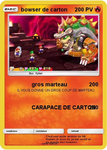Pokemon bowser de carton