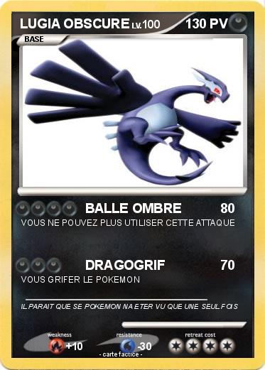 Pokemon LUGIA OBSCURE