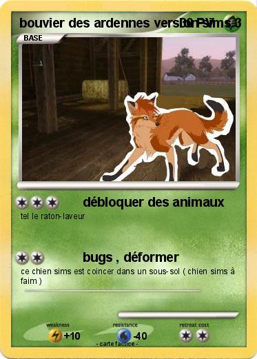 Pokemon bouvier des ardennes version sims 3