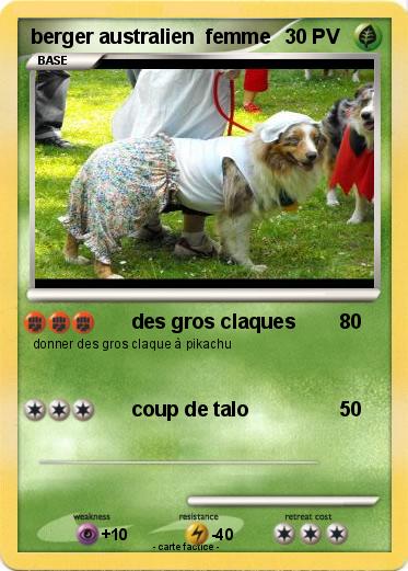Pokemon berger australien  femme
