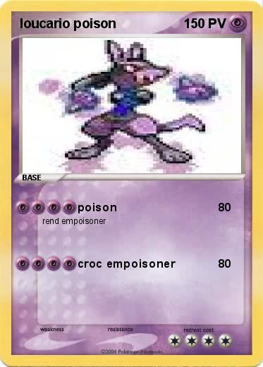 Pokemon loucario poison