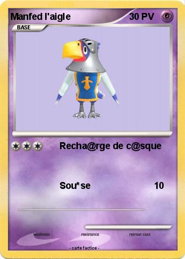 Pokemon Manfed l'aigle