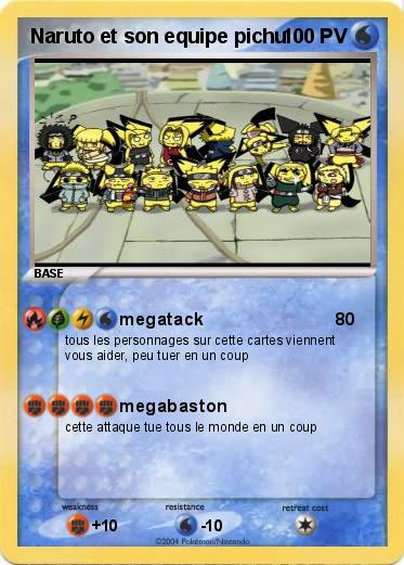 Pokemon Naruto et son equipe pichu