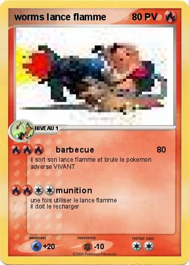 Pokemon worms lance flamme