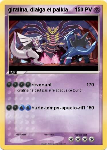 Pokemon giratina, dialga et palkia 
