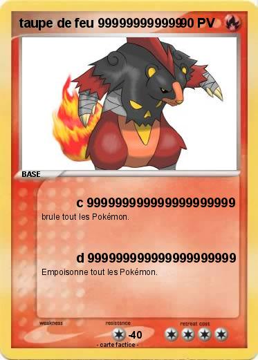 Pokemon taupe de feu 999999999999