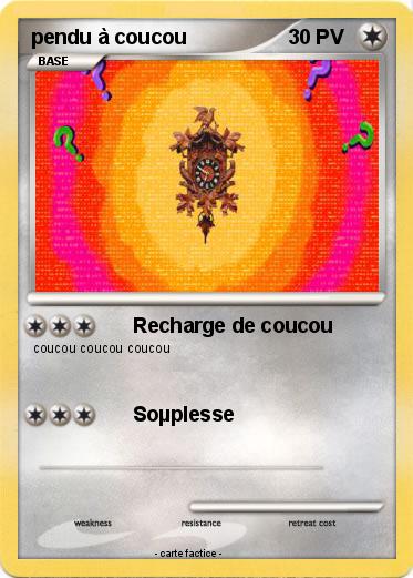 Pokemon pendu à coucou