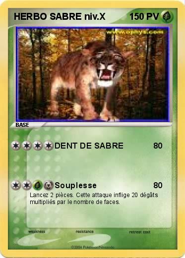 Pokemon HERBO SABRE niv.X