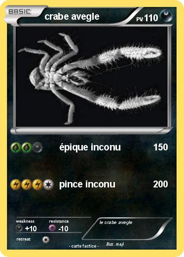 Pokemon crabe avegle
