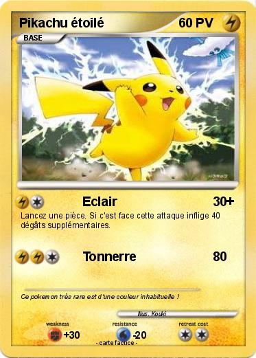 Pokemon Pikachu étoilé