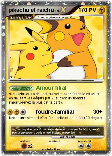 Pokemon pikachu et raichu