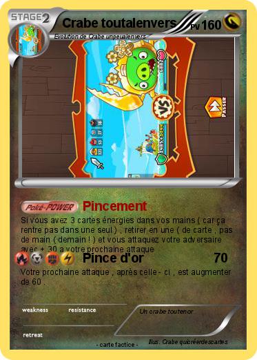 Pokemon Crabe toutalenvers