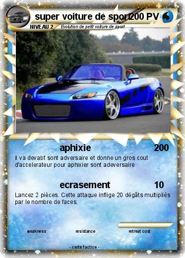 Pokemon super voiture de sport