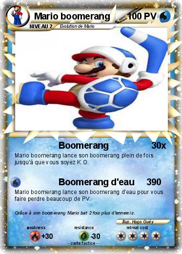 Pokemon Mario boomerang