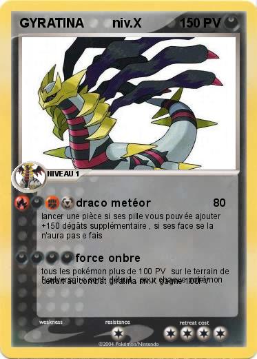 Pokemon GYRATINA        niv.X