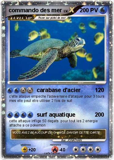 Pokemon commando des mer