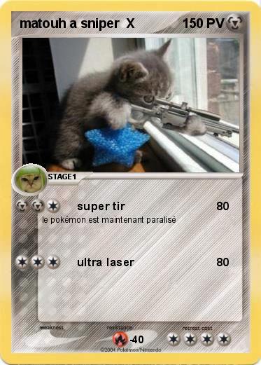 Pokemon matouh a sniper  X