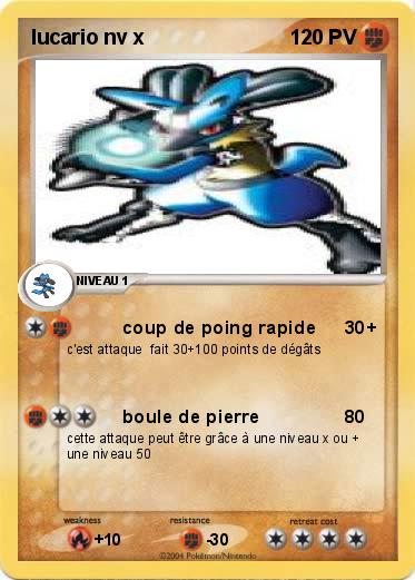 Pokemon lucario nv x