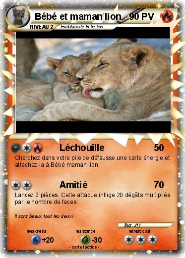Pokemon Bébé et maman lion