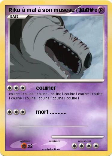 Pokemon Riku à mal à son museau ( pauvre )