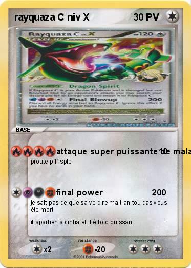 Pokemon rayquaza C niv X