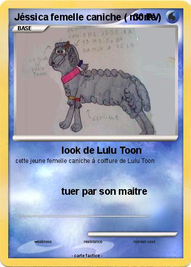 Pokemon Jéssica femelle caniche ( morte )