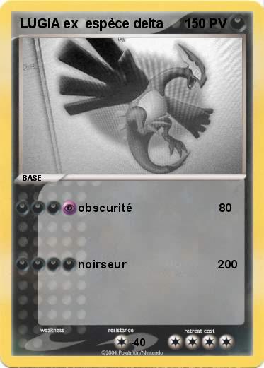 Pokemon LUGIA ex  espèce delta
