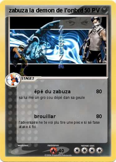 Pokemon zabuza la demon de l'onbre