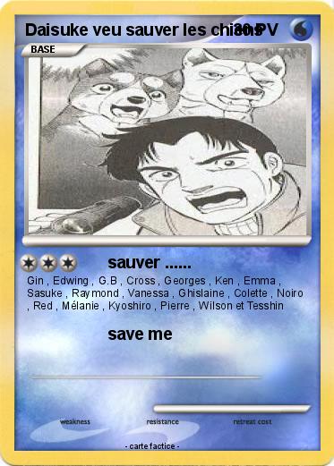 Pokemon Daisuke veu sauver les chiens