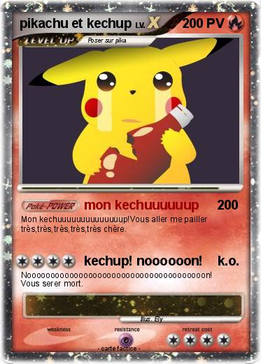 Pokemon pikachu et kechup